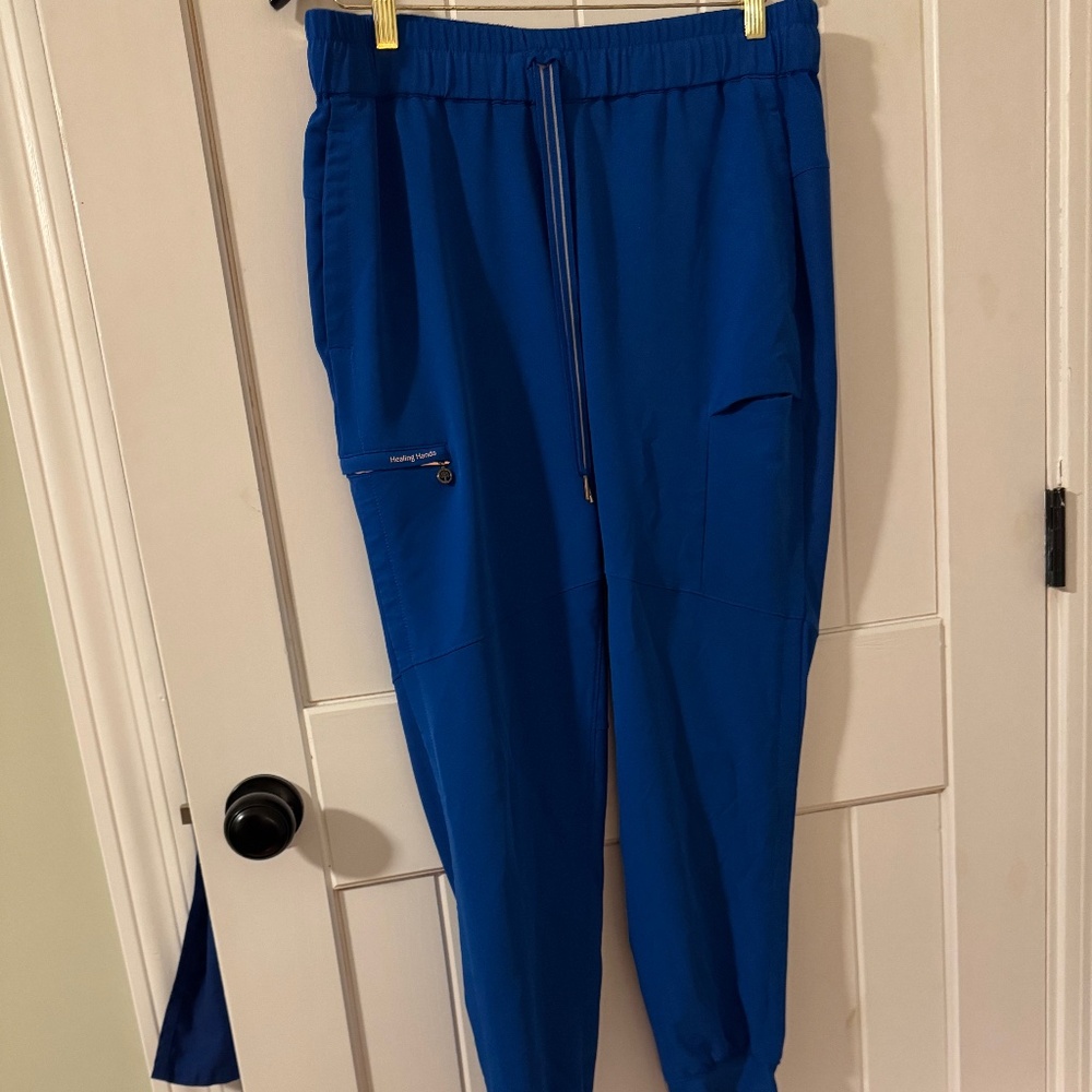 360 Healing Hands Women's Naya Jogger Scrub Pant, Royal, Large